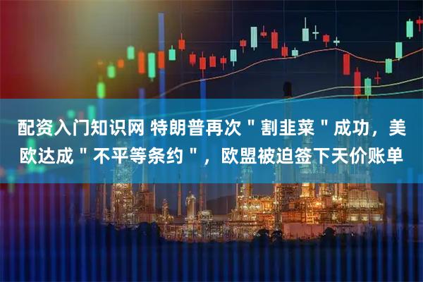 配资入门知识网 特朗普再次＂割韭菜＂成功，美欧达成＂不平等条约＂，欧盟被迫签下天价账单