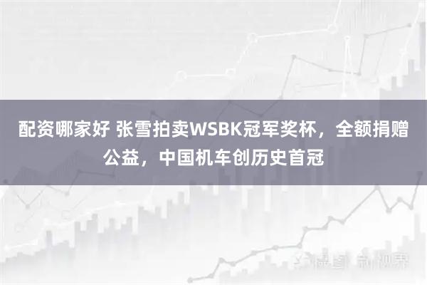 配资哪家好 张雪拍卖WSBK冠军奖杯，全额捐赠公益，中国机车创历史首冠